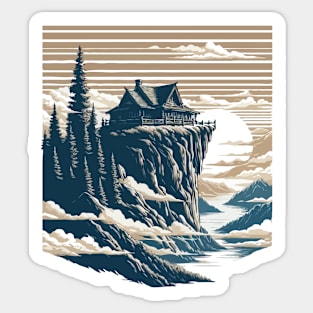 House Cliff Sticker